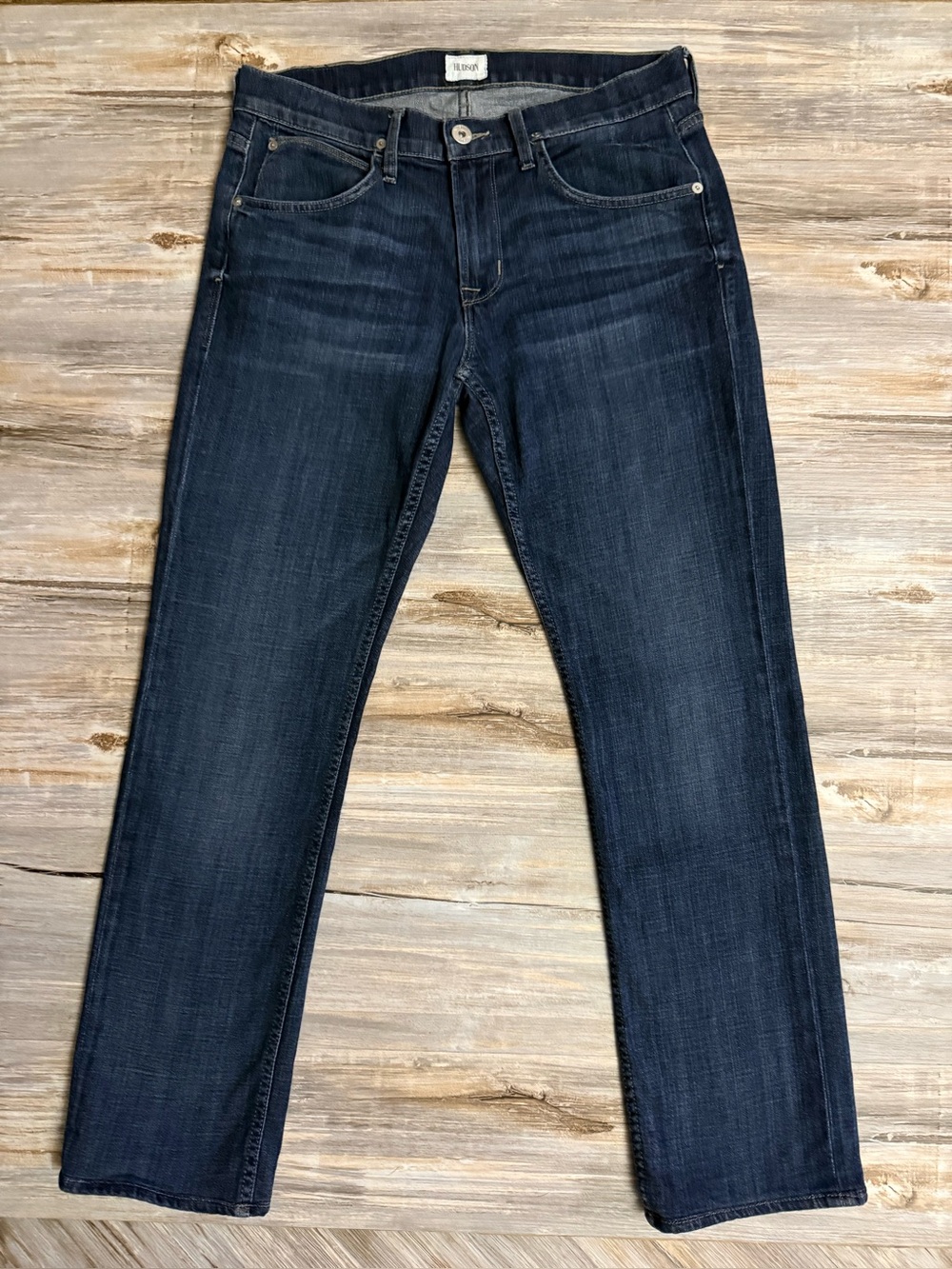 Hudson Jeans Women’s 31 Straight Dark Wash Blue Stretch 5-Pocket Denim